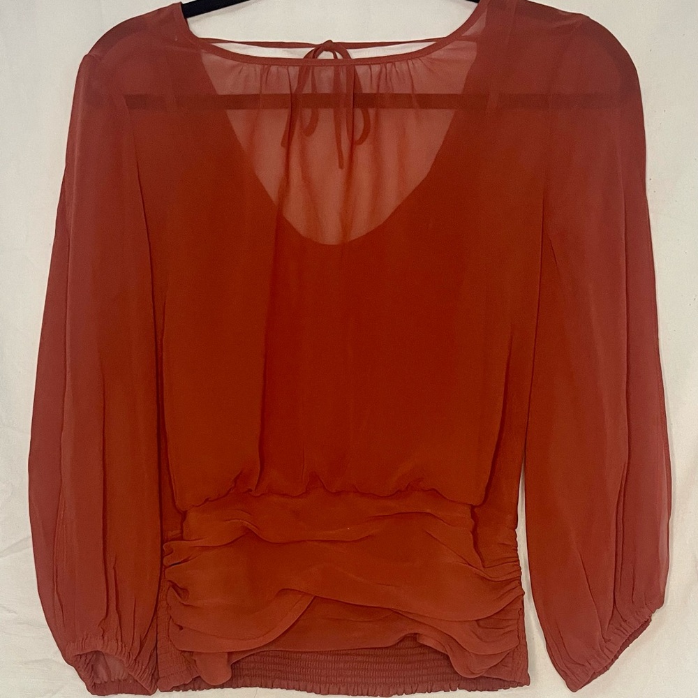 White House Black Market sheer shirt